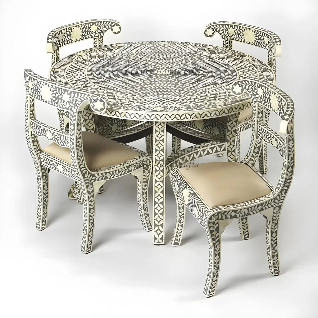 Bone inlay dining table
