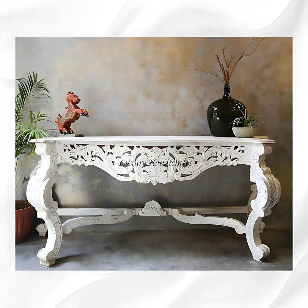 Handcarved console table