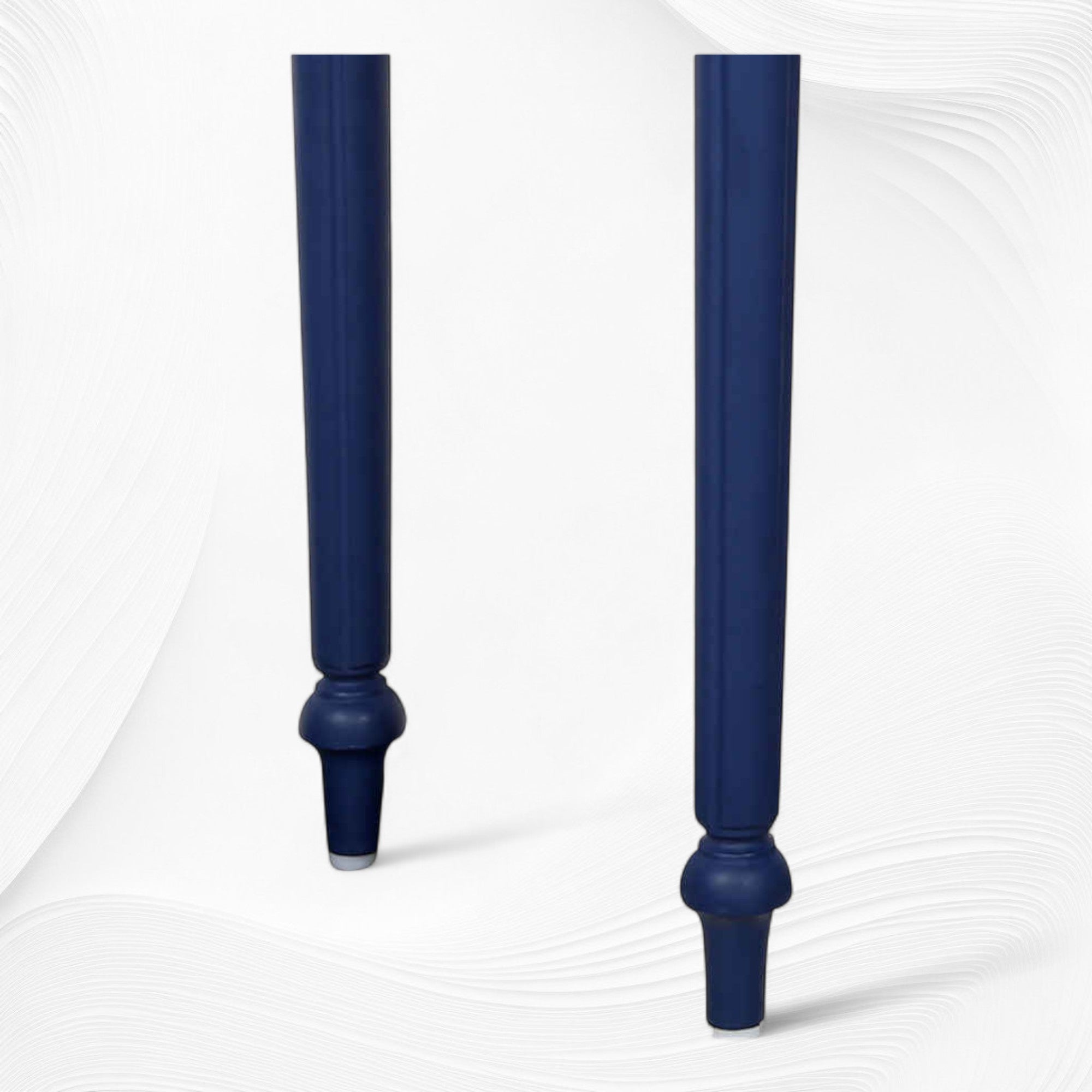 Curved Console with Blue Embossed Bone Inlay