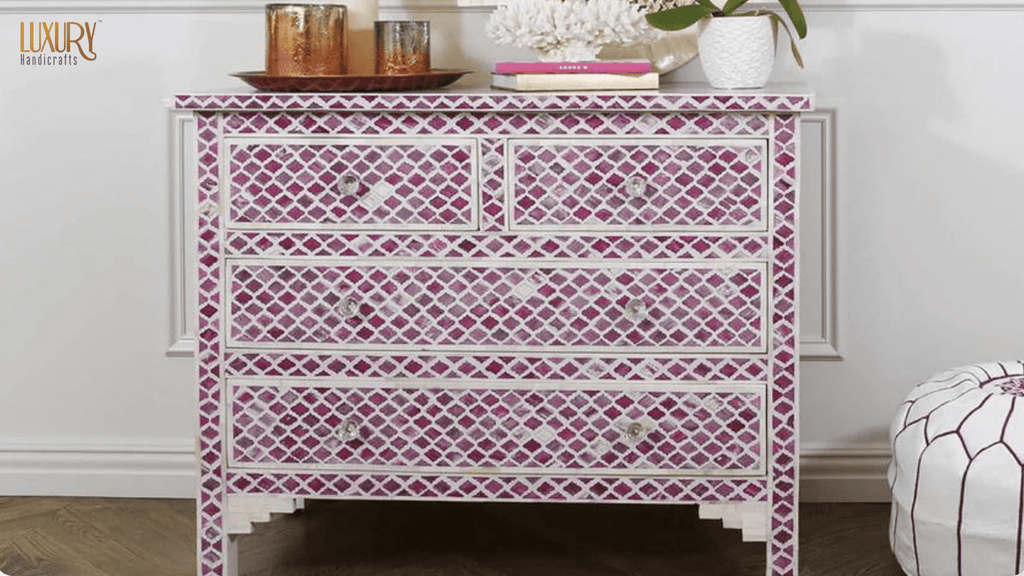 bone inlay chest of drawers online