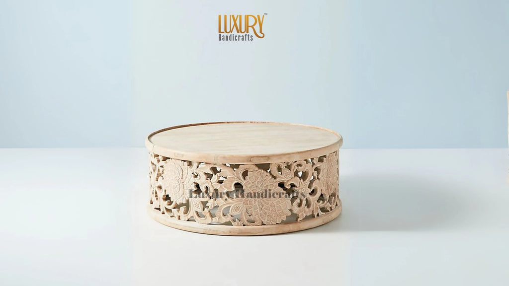 Wood handcarved coffee tables