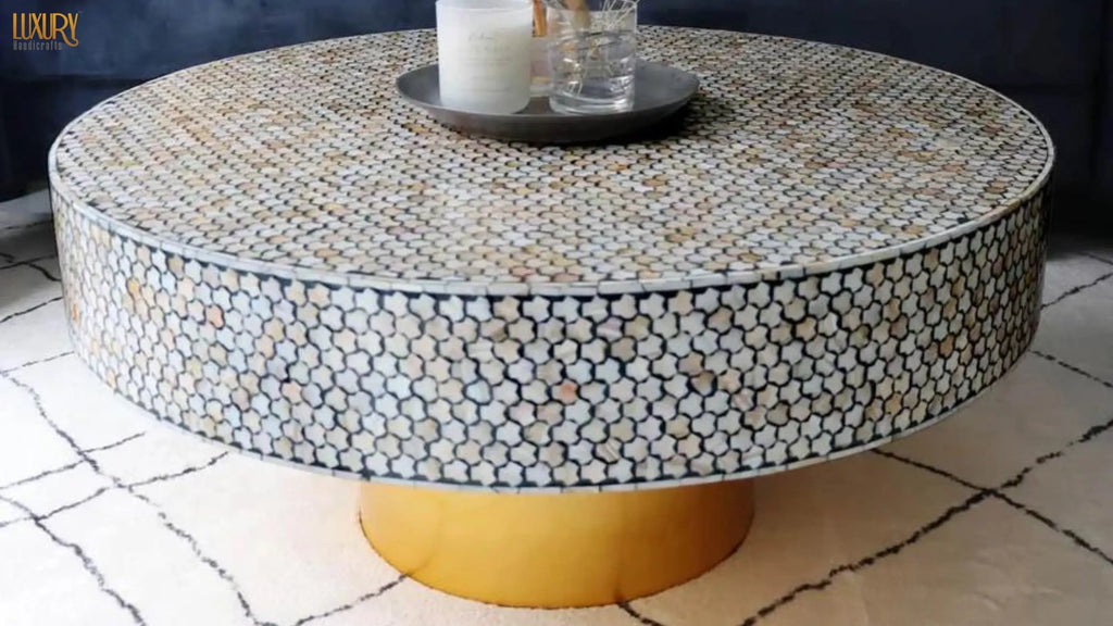 mother of pearl center table designs