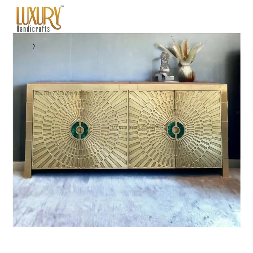 silver and gold sideboard