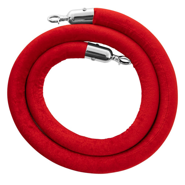 US Weight Red Velvet Rope with Brass Ends