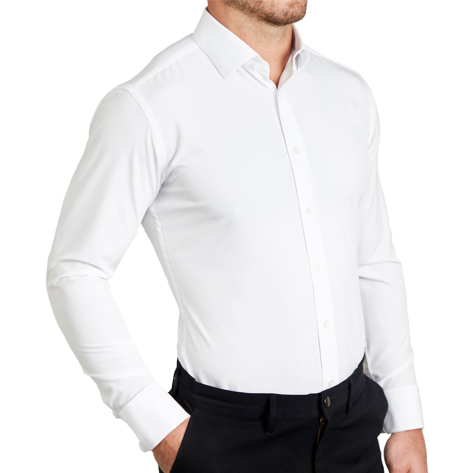 white french cuff dress shirt