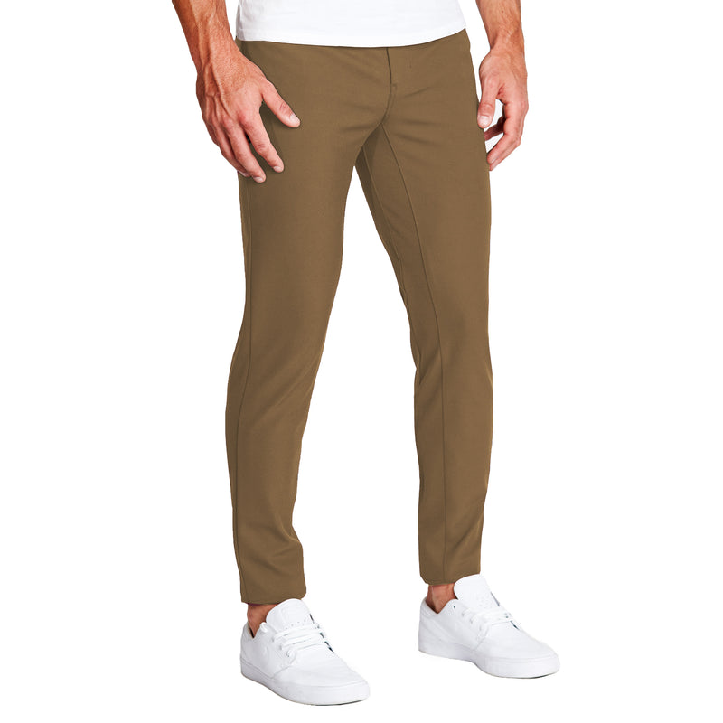 Athletic Fit Stretch Tech Chino - Light Brown - State and Liberty