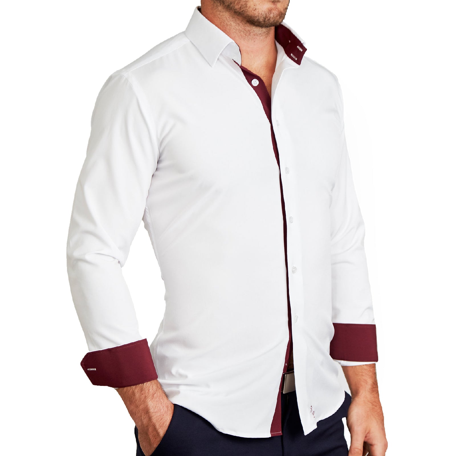 white dress shirt with pocket