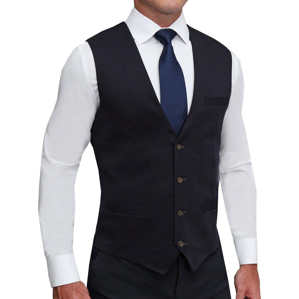 Charcoal Grey Madison 4 Button Suit Vest