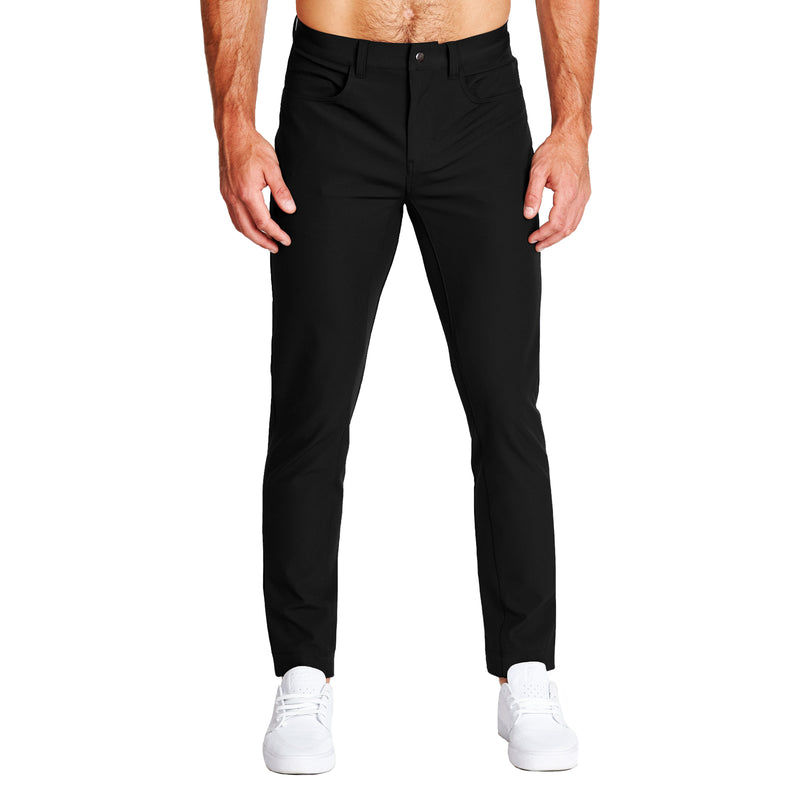 Athletic Fit Stretch Tech Chino - Black - State and Liberty Clothing ...