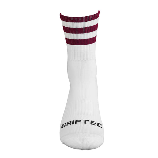 Red and White Grip Socks – GRIPTEC