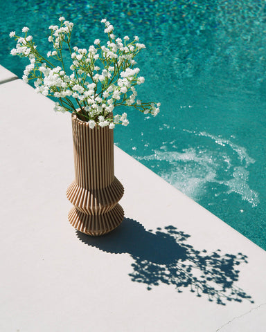 ZEPHYR cream textured vase