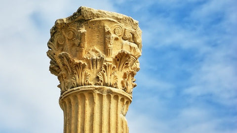 Nature inspired greek columns.
