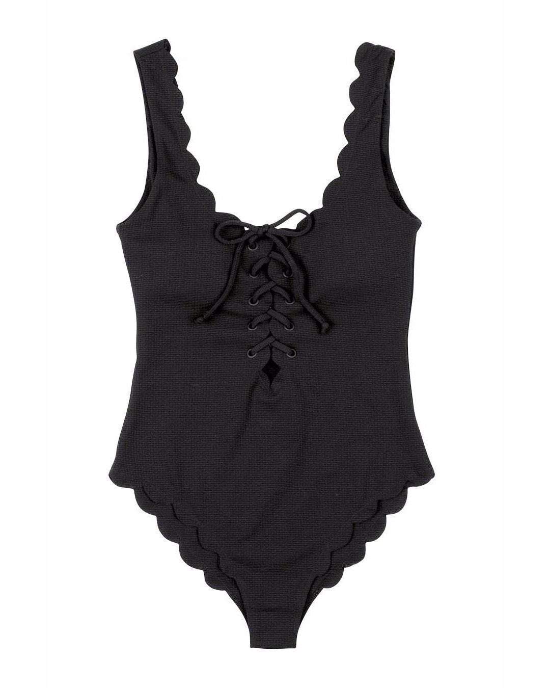 Marysia Palm Springs Tie Maillot in black - SOLEIL BLUE®