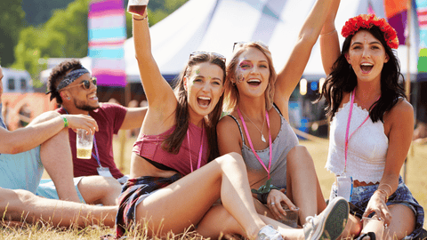 Festival Girls Sitting