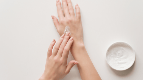Putting on Hand Cream for Patch Test