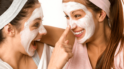 Teens Using Skincare Masks