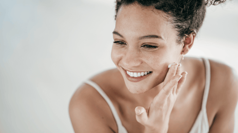 Woman Using Gentle Skincare Cream