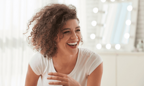 Woman Drinking Water for Tight Skin