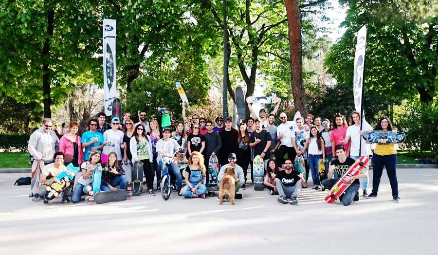 Retiro park surfskate meetup