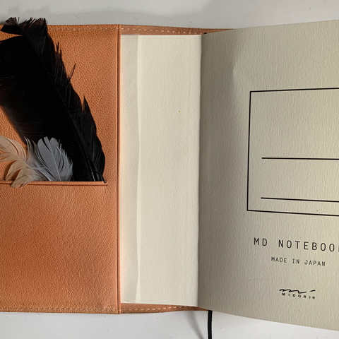 MD Notebook Cover in Goatskin Leather - The Paper Seahorse