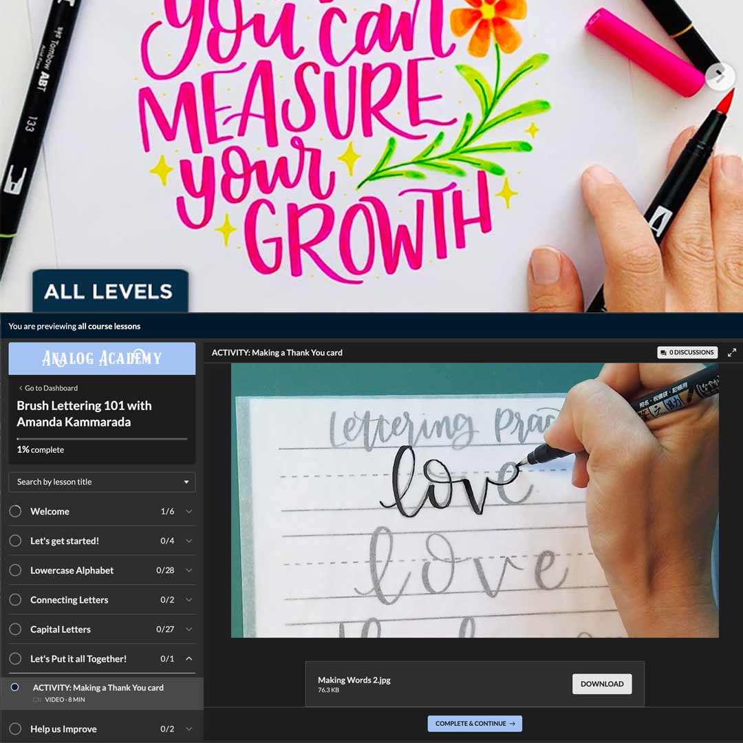 brush lettering online