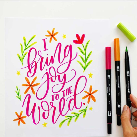 October lettering idea with writech brush pens!💜#lettering #lettering