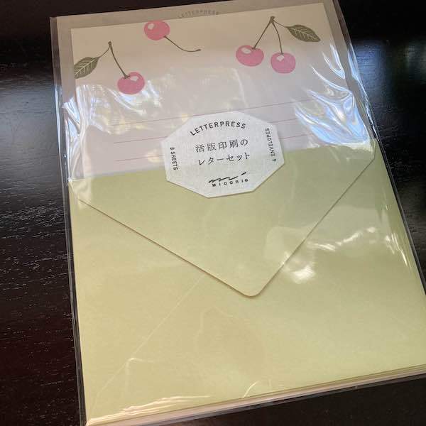 Midori Letterpress Stationery Set, Frame Pink