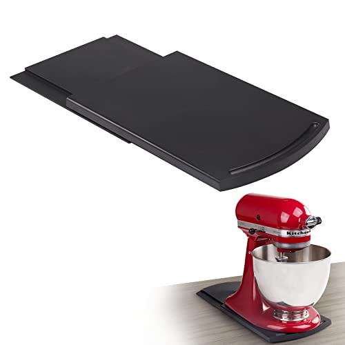 Kssiaz Bamboo Appliance Slider, 360° Rotation Sliding Tray for Coffee  Maker, Slider for Counter Heavy Kitchen Appliances, Appliance Rolling Tray  with