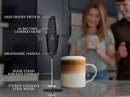 Bean Envy Handheld Milk Frother for Coffee - Electric Hand Blender