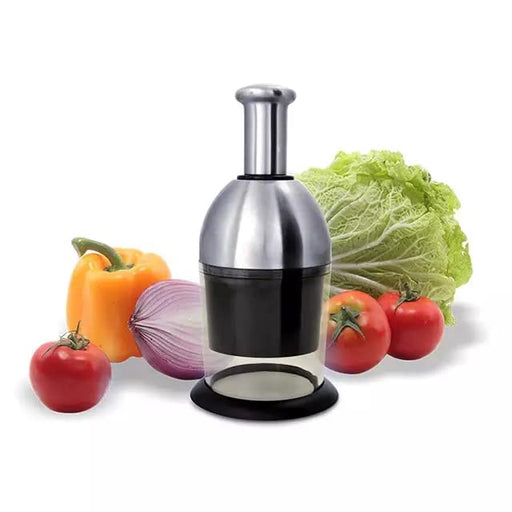 Buy BELIZZI Food Turbo Chopper 900ml, Steel Large Manual Hand-Press  Vegetable Chopper Mixer Cutter to Cut Onion, Salad, Tomato, Potato (Pack of  1) 900ml Online at Best Prices in India - JioMart.