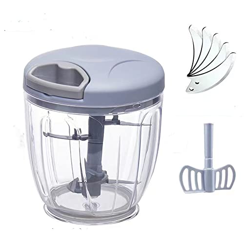 Pull String Manual Food Processor Hand Held Vegetable Chopper / Mincer /  Blender Choppers Green 