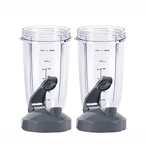 Nutri Ninja Blender Cup 24 oz. Tritan Cups with Sip & Seal Lids. Compatible  with BL480, BL490, BL640, BL680 Auto IQ Series Blenders (Pack of 2)