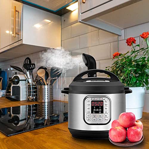 LONAGE Steam Diverter Accessory for Pressure Cooker, Food-Safe Silicone,  Steam Release Accessory for Instant Pot Duo/Duo Plus/Ultra/Smart Models,  360° Rotating Design to Redirect Steam (Black)