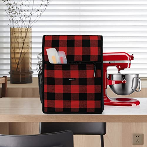 HOMEST iSH09-M758646mn Stand Mixer Quilted Dust Cover with Pockets  Compatible with KitchenAid Bowl Lift 5-8 Quart, Grey (Patent Design)