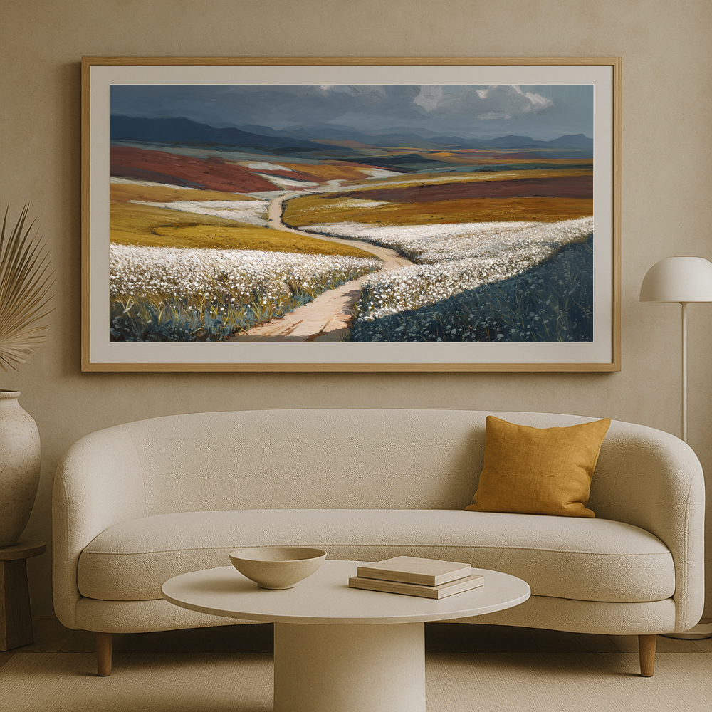 Winding Season – Field Trail Landscape Frame TV Art