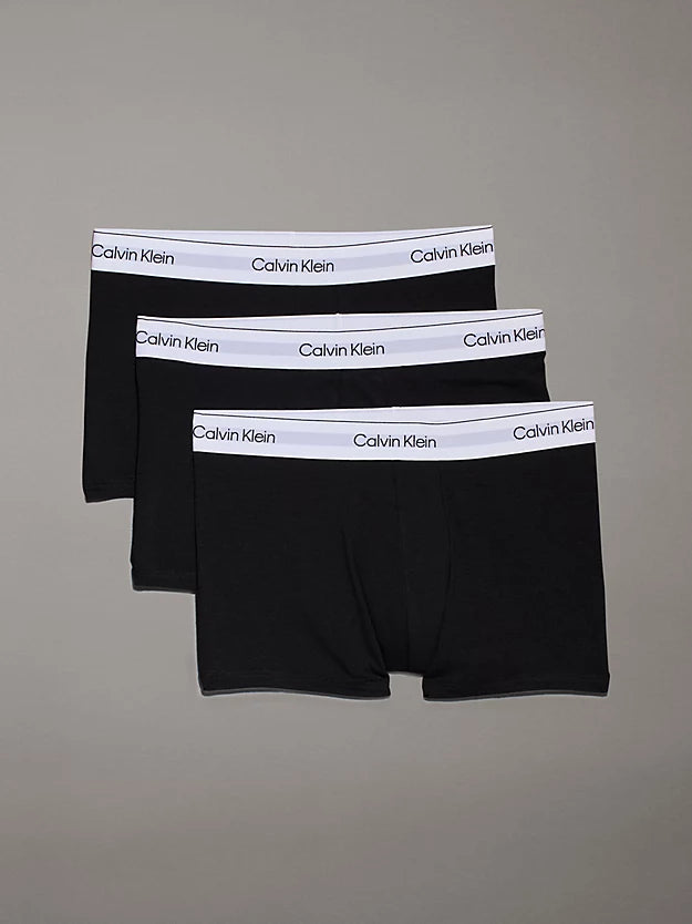 Calvin Klein 3 Pack Men's Modern Cotton Trunks - Black