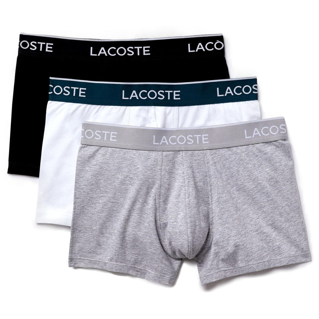 Lacoste Casual Cotton Stretch 3 Pack Trunks - White - Utility Bear Apparel  & Accessories