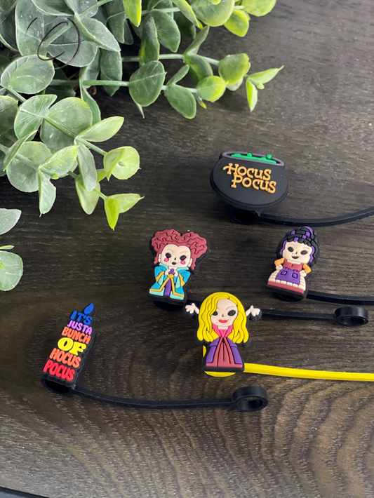 Hocus-Pocus Straw Toppers, Halloween Straw Toppers, Straw Topper, Straw  Charms, Straw Charm, Hocus Pocus Straw Topper