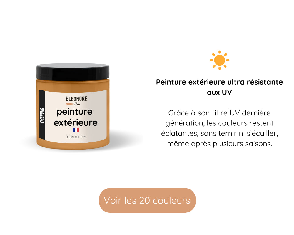 Peinture extérieure pour meuble résistante aux UV