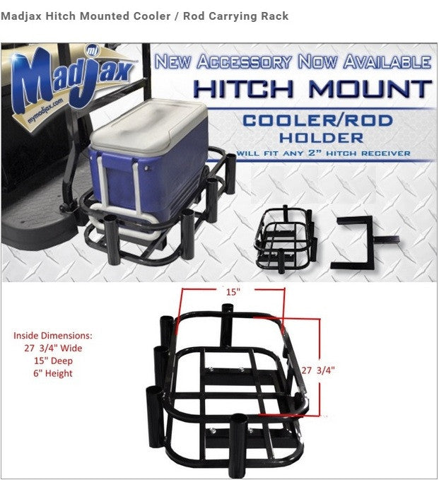 Brocraft Hitch Mount 6 Pole Rod Holder/Hitch Fishing Rod Holder/Truck Rod  Rack