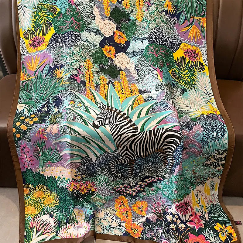 Women’s Vintage Printed Silk Scarf