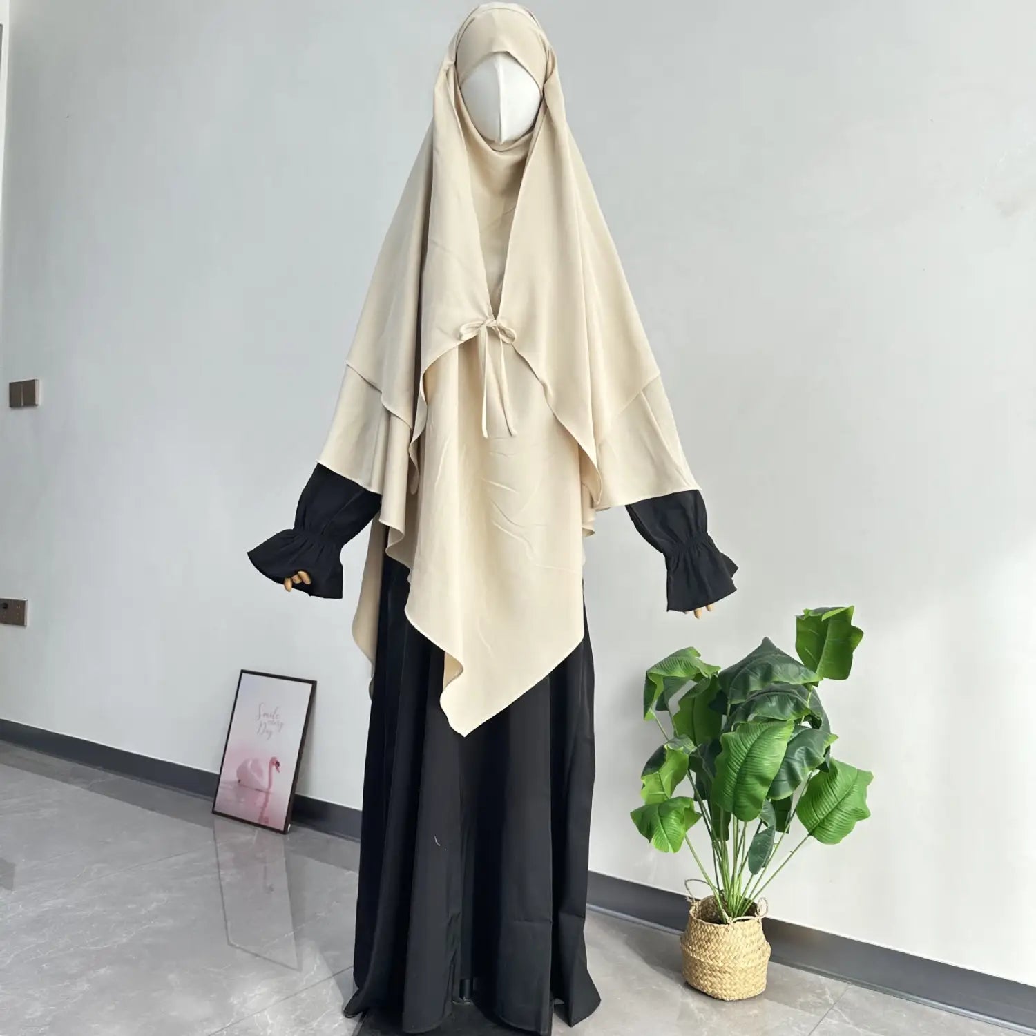 Middle Eastern Double-layer Headscarf