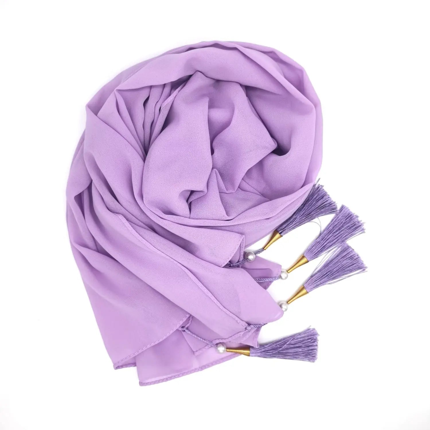 Long Tassel Chiffon Hijab