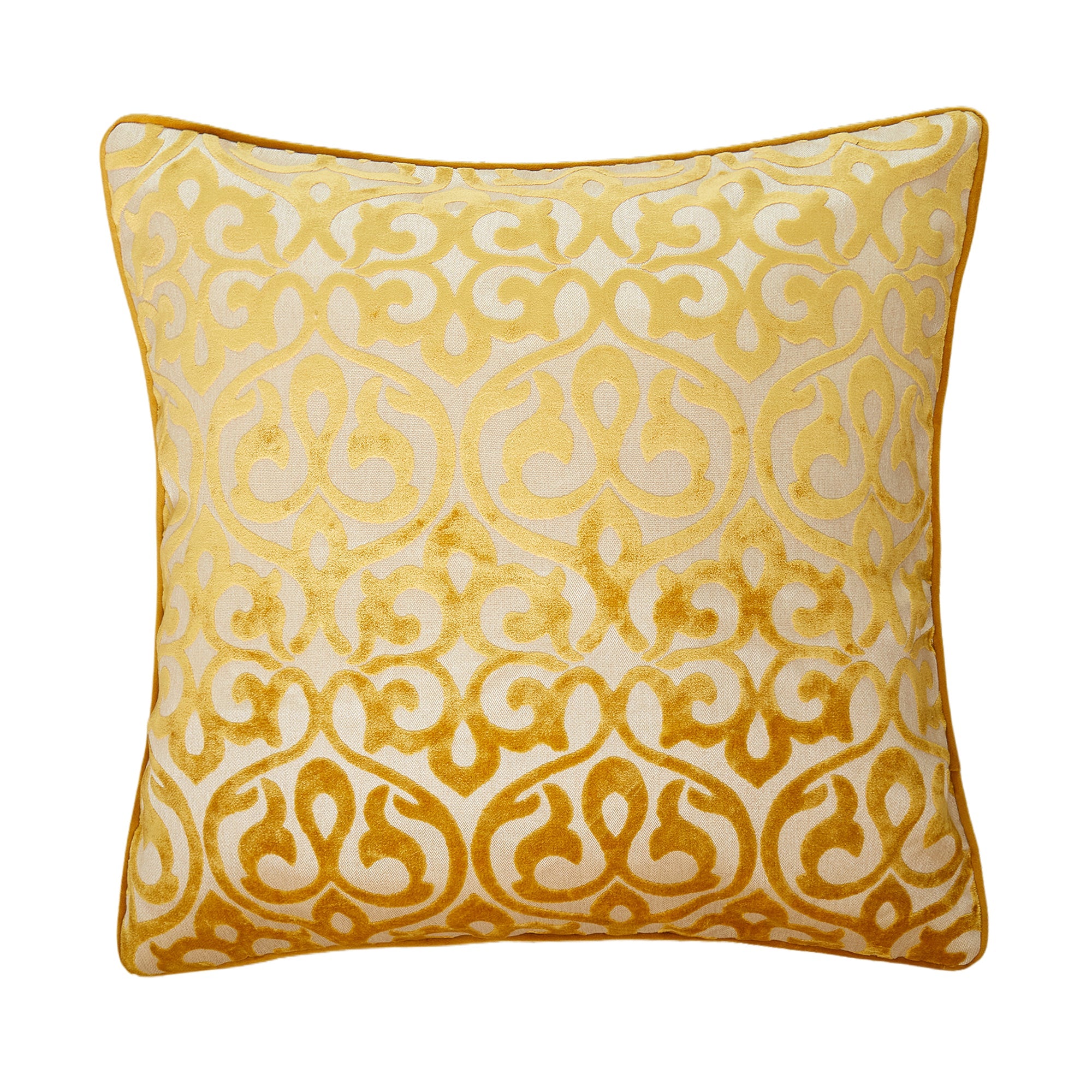 Yellow Scroll Pillow