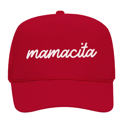 Mamacita Cursive Foam Snapback Hat