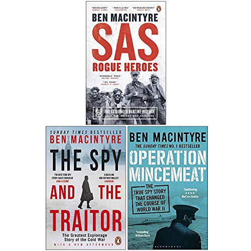 Ben MacIntyre Collection 3 Books Set (SAS Rogue Heroes, The Spy