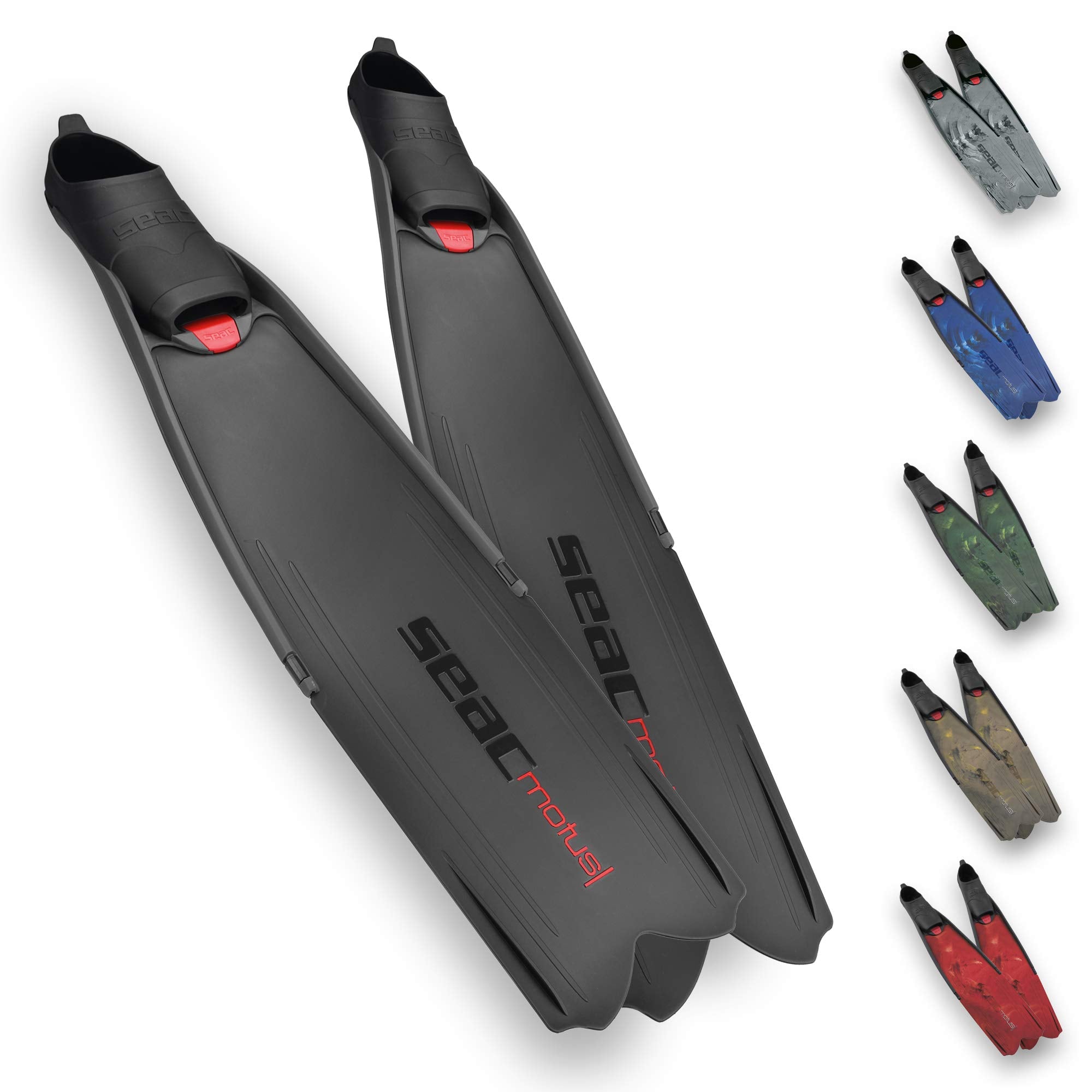 Seac Motus Long Fins for Scuba Diving/Freediving/Spearfishing - Blade is  Removable from Foot Pocket