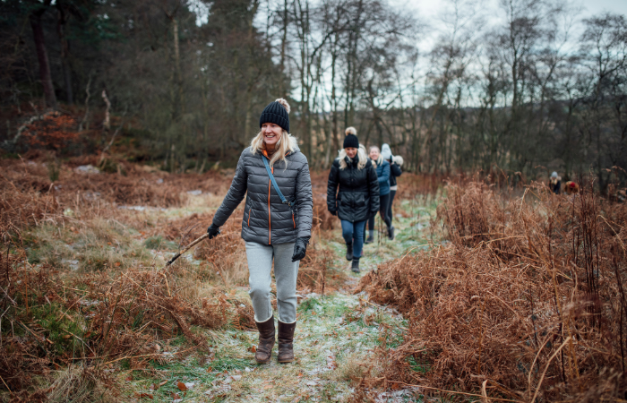 walking in the winter