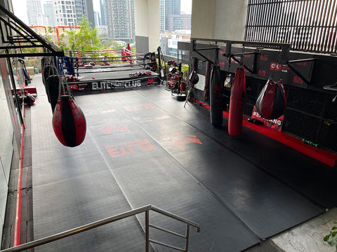 A photo of the facilities at Elite Fight Club, one of the best Bangkok Muay Thai gyms in Thailand