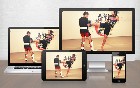 A graphic image of Greg Wootton from Mastering Muay Thai - Elite Level Fighting